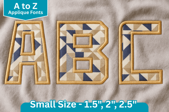 Arcade Stitch Applique Embroidery Font
