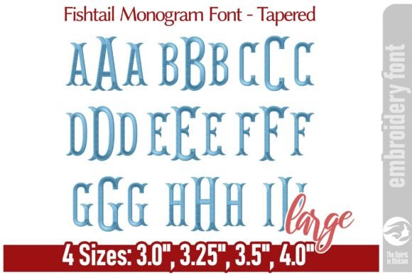 Fishtail Monogram Font - Tapered L