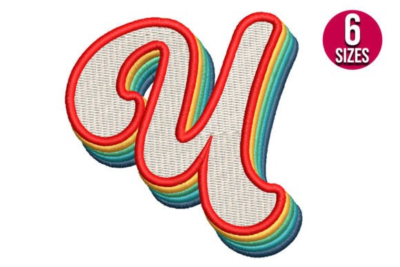 Retro Alphabet Letter U