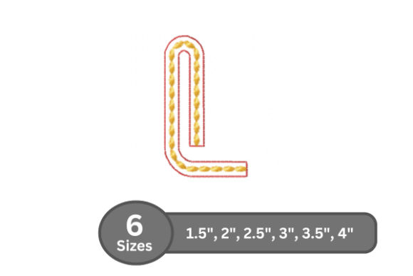 Rope Twist Alphabet -L for Personalized Gifts