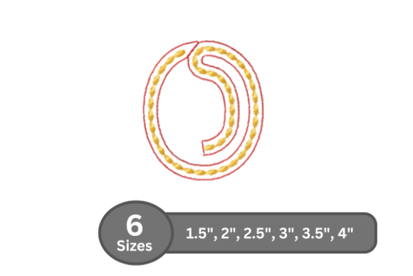 Rope Twist Alphabet -O for Boutique Sweatshirts