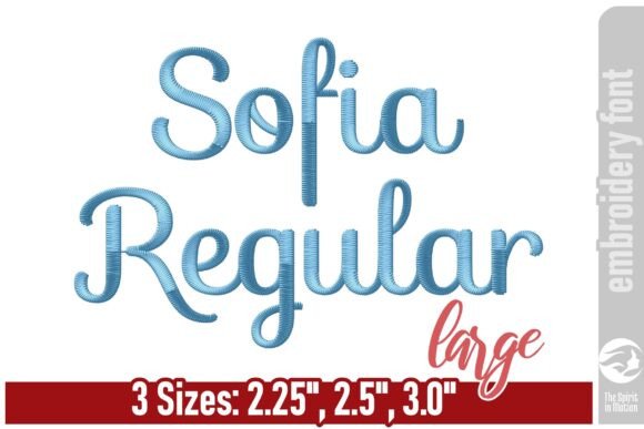Sofia Regular Embroidery Font - Large